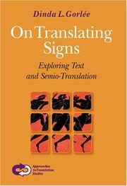 Cover of: On Translating Signs by Dinda L. Gorlée, Dinda L. Gorlée