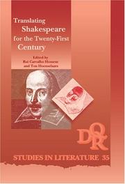 Cover of: Translating Shakespeare for the Twenty-First Century (DQR Studies in Literature 35)