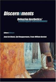 Cover of: Discern(e)ments by Joost de Bloois, Sjef Houppermans, Frans-Willem Korsten