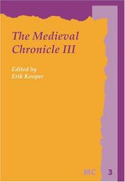Cover of: The Medieval Chronicle III by Erik Simon Kooper