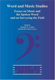 Cover of: Word and Music Studies by Suzanne M. Lodato