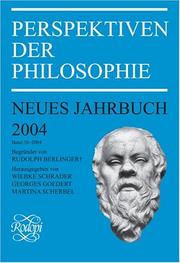 Cover of: Perspektiven der Philosophie, Band 30 - 2004 by 