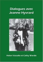 Cover of: Dialogues avec Jeanne Hyvrard (Chiasma 19) (Chiasma)