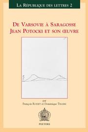 Cover of: De Varsovie à Saragosse: Jean Potocki et son oeuvre