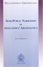 Cover of: Semi-public narration in Apollonius' Argonautica