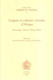 Cover of: Langues Et Cultures: Terrains D'afrique (Collection Afrique Et Langage)