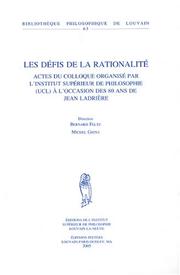 Cover of: Les Defis De La Rationalite by 