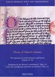 Summa quaestionum ordinariarum by Henry of Ghent, Roland J. Teske, Henry