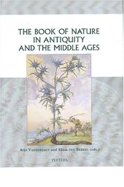 Cover of: The book of nature in antiquity and the Middle Ages