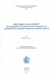 The World as Sacrament by Mathai Kadavil