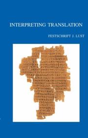 Cover of: Interpreting translation by edited by F. García Martínez & M. Vervenne ; with the collaboration of Brian Doyle.
