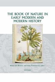 Cover of: Book of Nature in Early Modern and Modern History (Groningen Studies in Cultural Change)