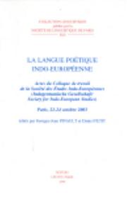 Cover of: La Langue Poetique Indo-Europeenene by 
