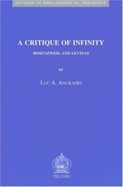 A Critique of Infinity (Studies in Philosophical Theology) (Studies in Philosophical Theology) by Luc A. Anckaert