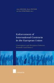 Cover of: Enforcement of international contracts in the European Union | 