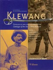 Cover of: Klewang: Catalogue of the Dutch Army Museum