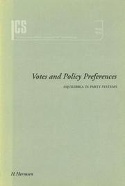 Cover of: Votes and policy preferences by H. Hermsen, H. Hermsen