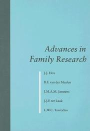 Cover of: Advances in family research