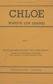 Cover of: Zwischen Renaissance und Aufklärung by herausgegeben von Klaus Garber und Wilfried Kürschner, unter Mitwirkung von Sabine Siebert-Nemann.