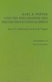 Cover of: Karl R. Popper und die Philosohie des Kritischen Rationalismus