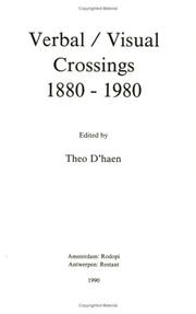 Cover of: Verbal/visual Crossings 1880-1890. by 