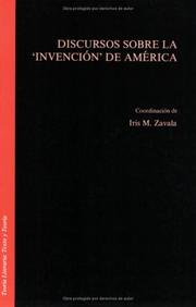 Cover of: Discursos Sobre La 'invenciOn' De AmErica.: Teoria Literaria 10)