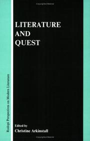 Cover of: Literature and Quest (Rodopi Perspectives on Modern Literature 12) (Rodopi Perspectives on Modern Literature, 12)