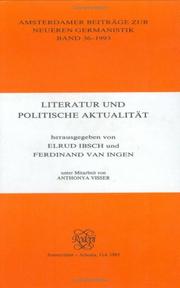 Cover of: Literatur und Politische Aktualitat (Amsterdamer Beitrage zur neueren Germanistik 36) (Amsterdamer Beitrage Zur Neueren Germanistik 36)