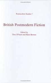 Cover of: British Postmodern Fiction.(Postmodern Studies 7) (Postmodern Studies)