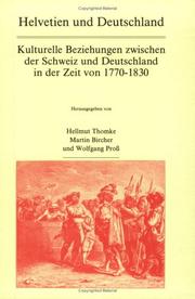 Cover of: Helvetien und Deutschland by Hellmut Thomke, Martin Bircher