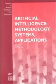 Cover of: Artificial Intelligence: Methodology, Systems, Applications (Frontiers in Artificial Intelligence and Applications, Vol. 35) (Frontiers in Artificial Intelligence and Applications , Vol 35)