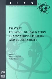 Cover of: Essays in Economic Globalization, Transnational Policies and Vulnerability (Studies in Applied Electromagnetics and Mechanics)