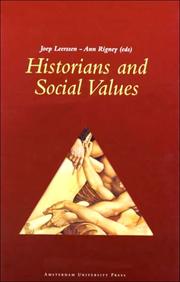 Cover of: Historians and social values by edited by Joep Leerssen and Ann Rigney.