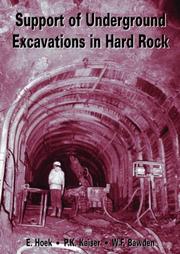 Cover of: Support of underground excavations in hard rock by Evert Hoek