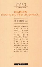 Cover of: Humanism toward the third millennium II