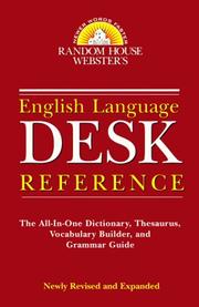 Cover of: Random House Webster's English language desk reference.