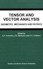 Cover of: Tensor and vector analysis by edited by A.T. Fomenko, O.V. Manturov, V.V. Trofimov.