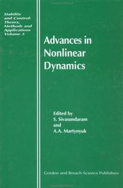 Cover of: Advances in nonlinear dynamics