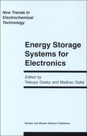 Cover of: Energy storage systems for electronics