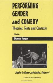 Performing Gender and Comedy by HENGEN S