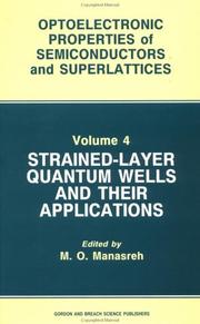 Cover of: Strained-layer quantum wells and their applications by edited by M.O. Manasreh.