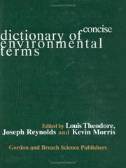 Cover of: Concise dictionary of environmental terms