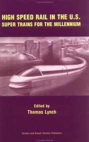 Cover of: High Speed Rail in the US: Super Trains for the Millennium