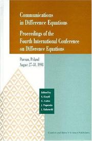 Cover of: Communications in difference equations by International Conference on Difference Equations (4th 1998 Poznan, Poland), International Conference on Difference Equations (4th 1998 Poznan, Poland)