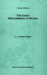 Cover of: The Early Precambrian of Russia by Viktor Andreevich Glebovit͡skiĭ