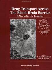 Cover of: Drug Transport Across the Blood-brain Barrier by 