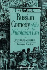 Cover of: Russian Comedy of the Nikolaian Era (Russian Theatre Archive, Vol 10)