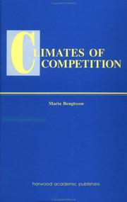 Cover of: Climates of competition