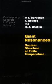 Cover of: Giant resonances by P. F. Bortignon