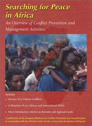 Cover of: Searching for peace in Africa: an overview of conflict prevention and management activities